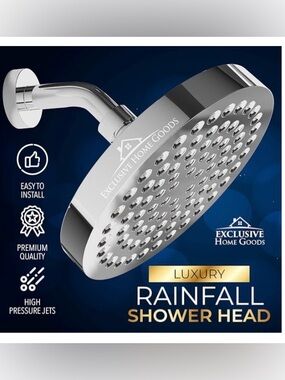 🆕 Luxury Rainfall Shower Head - High-Pressure Showerhead